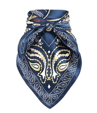 100% Silk Wild Rag 27 Inch Cowboy Neckerchief Cowgirl Head Bandana