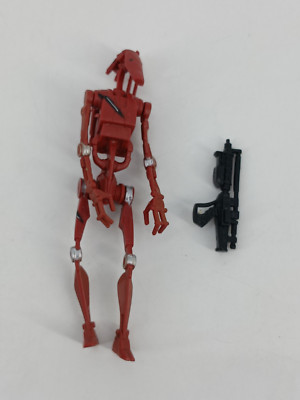 Hasbro 2008 30th Anniversary Geonosis Battle Droid W/ Backpack & Gun Scar Chest