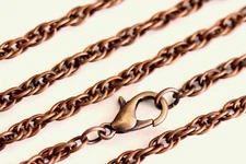 Antique Copper Rope Chain Plated Wholesale Lots Necklace Bulk US Seller 18-30 In