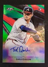 2021 Topps Fire Tucker Davidson Green Rookie Auto SP /75 Atlanta Braves #AV-TD