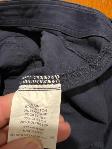 Navy Blue Straight Leg Women TradePants/Pockets/Belt Size18 Cotton Mix Urban GC - Picture 9 of 9