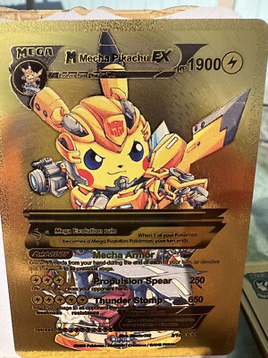 M PIKACHU GX GOLD FOIL Fan Art Hp1900 NM | eBay