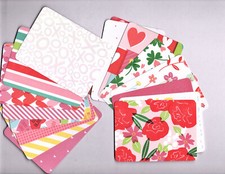 LUCKY IN LOVE 16pk HANDMADE 3x4 POCKET CARDS Single-Sided SILVER FOIL ACCENTS