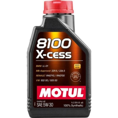 Motul 8100 X-Cess 5w30 Engine Motor Oil 1 Liter 100% Synthetic