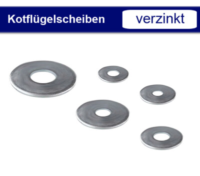 Kotflügelscheiben M3 - M10, Karosseriescheiben, Unterlegscheiben, Beilagscheiben