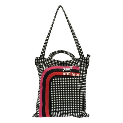 Miu Miu | 2-way Gingham Check Tote Bag | Black/White | eBay