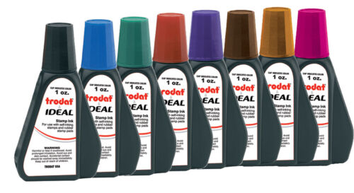 1 oz Trodat/Ideal Rubber Stamp Refill Ink For Stamps or Stamp Pads - Picture 1 of 10