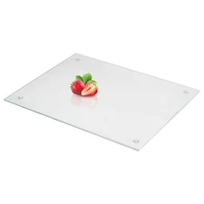 Tempered Glass Cutting Board Kitchen Countertop Tray Scratch Resistant 12x16Inch