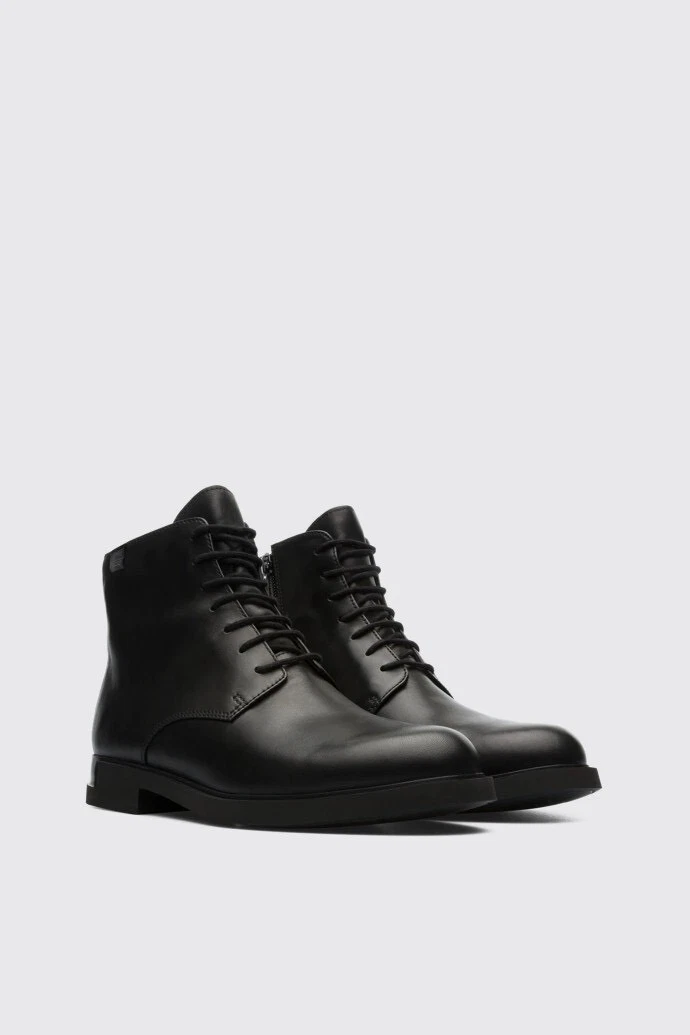 NEW CAMPER Iman GORE TEX BLACK LEATHER women combat boots size 40