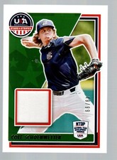 2022 USA Stars & Stripes Materials Gold #USAM-CS Cole Schoenwetter 49/99