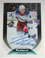 JACOB TROUBA SIGNED 20-21 UPPER DECK PARKHURST NEW YORK RANGERS CARD AUTOGRAPH!!