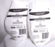 Procure Bandage Roll 6ply 4.5"X4.1YD Sterile x2 Rolls Wound Care NEW Free ship