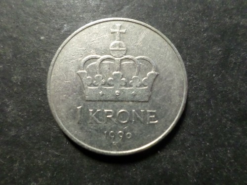 Norwegen Münze 1 Krone, 1990