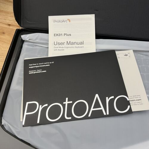 ProtoArc - EK01 Plus Backlit Wireless Ergonomic Workspace Keyboard - Picture 6 of 12