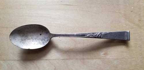 ANTIQUE VINTAGE Collectible STERLING SILVER Spoon 6",REED&BARTON -CLASSIC ROSE