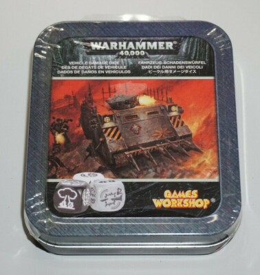 Warhammer 40k Chaos Space Marines Fahrzeugschaden Würfel Blech Set - Neu & Versiegelt