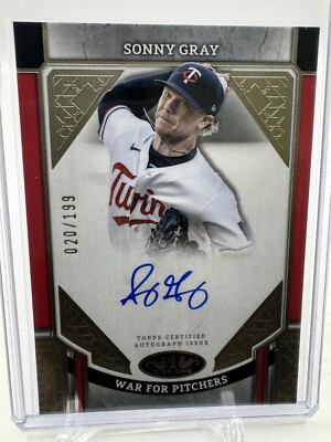 2024 Topps Tier One SONNY GRAY Advanced Stats Stars Auto 020/199 #ASA-SG Twins