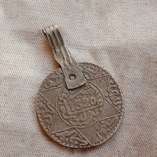 ANCIENT MIDDLE EASTERN ISLAMIC BEAUTIFUL BRONZE COIN PENDANT OLD JEWELRY - Picture 1 of 2