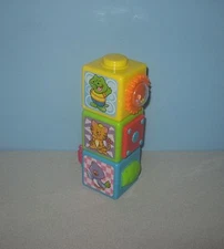 Stacking Shapes Development Baby Activity Toy ABC's Blocks Set of 3 w/ Texture