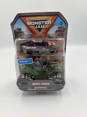 Monster Jam Grave Digger Truck & Race Car Walmart Exclusive 1:64