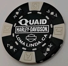 QUAID HARLEY DAVIDSON OF LOMA LINDA, CALIFORNIA DEALERHIP POKER CHIP USED