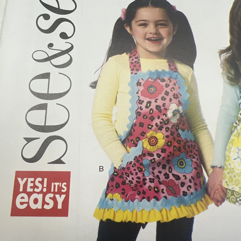 Butterick See and Sew Sewing Pattern 5942 Aprons - Image 2 of 4
