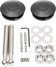 Cierre rapido de capot 2 piezas clip boton 2.44 pulgadas universal negro pro 2