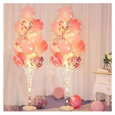 2 Sets Balloon Arch Stand with Base and String Light 26pcs Balloons,Balloon...