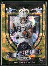 2021 Panini Prizm Draft Picks Collegiate #173 Pat Freiermuth Green Wave