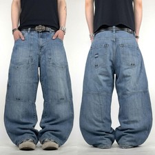 Vintage y2k grunge faded stonewash archive baggy wide leg skater jeans