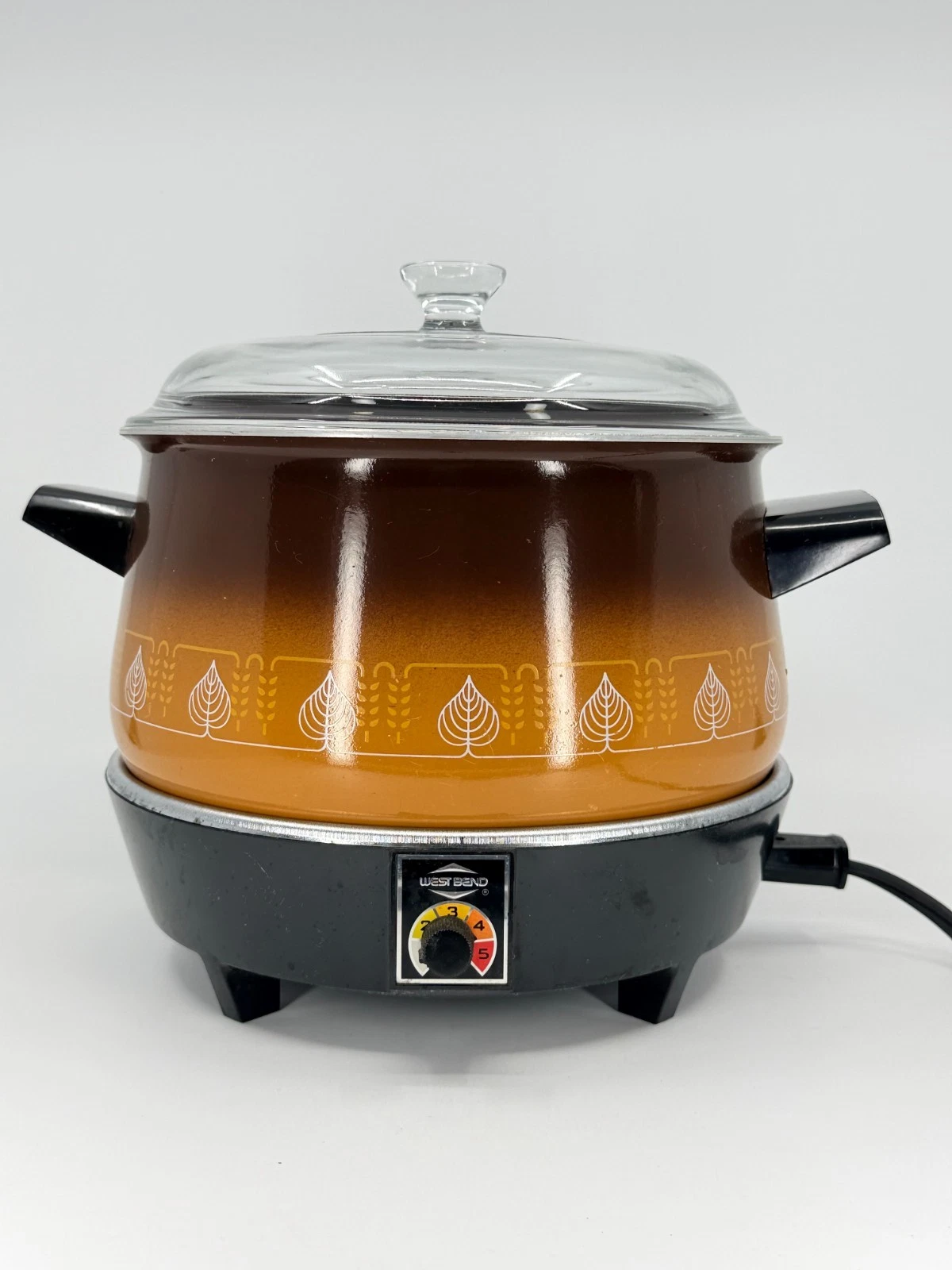 West Bend VTG Electric Lazy Day Slow Cooker Pot w/Cord & 5 Quart TESTED Vintage