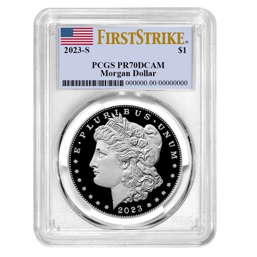 2023-S Proof $1 Morgan Silver Dollar PCGS PR70DCAM FS Flag Label