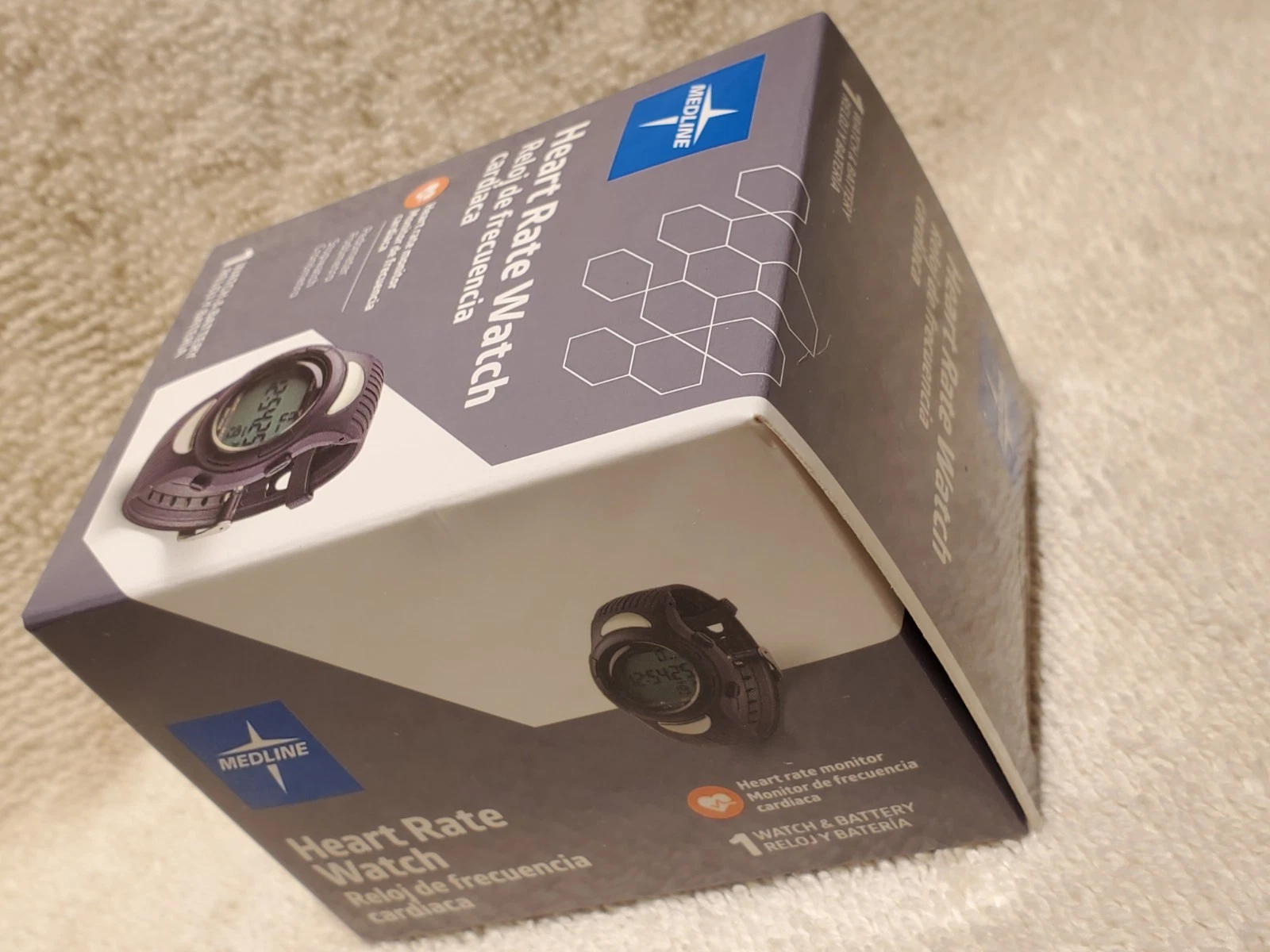 NEW MEDLINE Heart Rate Watch Monitor Pedometer Gym Walking Activity Tracker