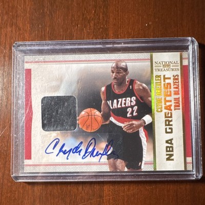 Panini 09-10 National Treasures NBA Greatest Drexler #7 Auto Patch /49 Trail Bl 