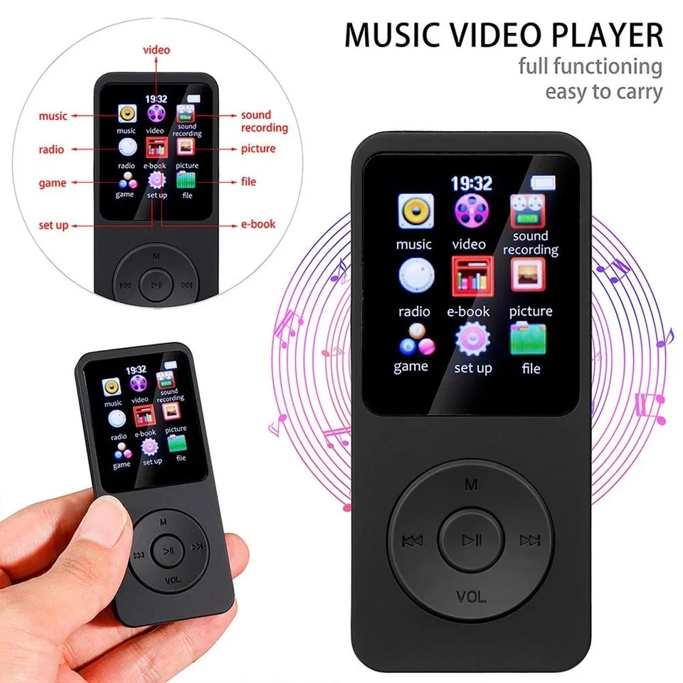 REPRODUCTOR MP3 MP4 CON BLUETOOTH RADIO FM GRABADORA BATERIA TARJETA MICRO SD - Imagen 4 de 4