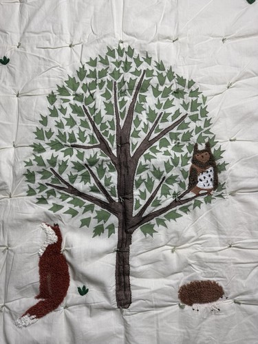 West Elm Kids Woodland Baby Quilt 36”x50” New! Read