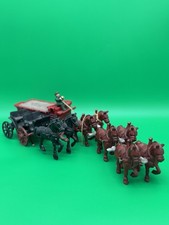 Vintage Cast Iron Horse-Drawn Wagon Toy Lot, Drivers  Carts