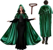 Renaissance Hooded Cape Medieval Cloak for Women and Men Halloween New