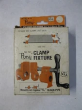 Vintage Pony ~ No. 50 ~ Clamp Fixture Mounts on 3/4" Black Pipe ~ NOS