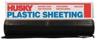 Plastic Sheeting 6 x 100 Black CF0606B Husky Polyethylene
