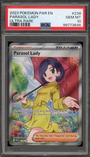 Pokemon Parasol Lady Paradox Rift Ultra Rare #238 PSA 10 Gem Mint