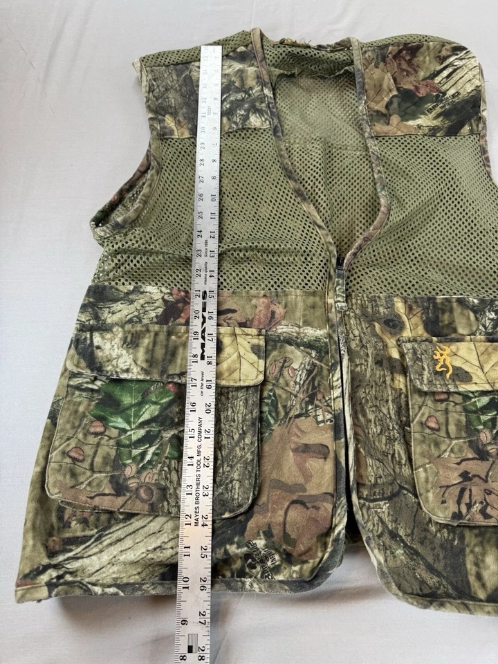 Browning Mossy Oak Camo Vest Mens Size L/XL Break Up Infinity Mesh Hunting - Image 2 of 4