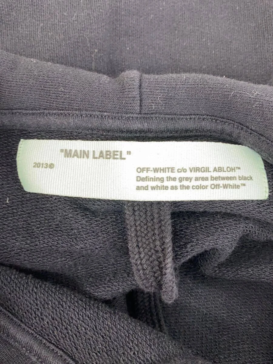 OFF WHITE Felpa con cappuccio zip bianco sporco XS cotone BLK OMBE001R19003012 usata