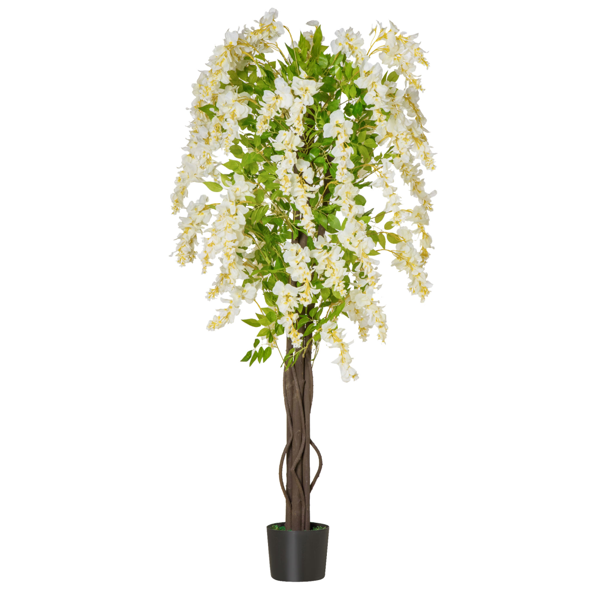 Artificial Realistic White Wisteria Tree Faux Decorative Plant 160cm - Image 2