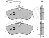 Metelli Bremsbelagsatz, Scheibenbremse 22-0155-0 FüR CitroËN Peugeot