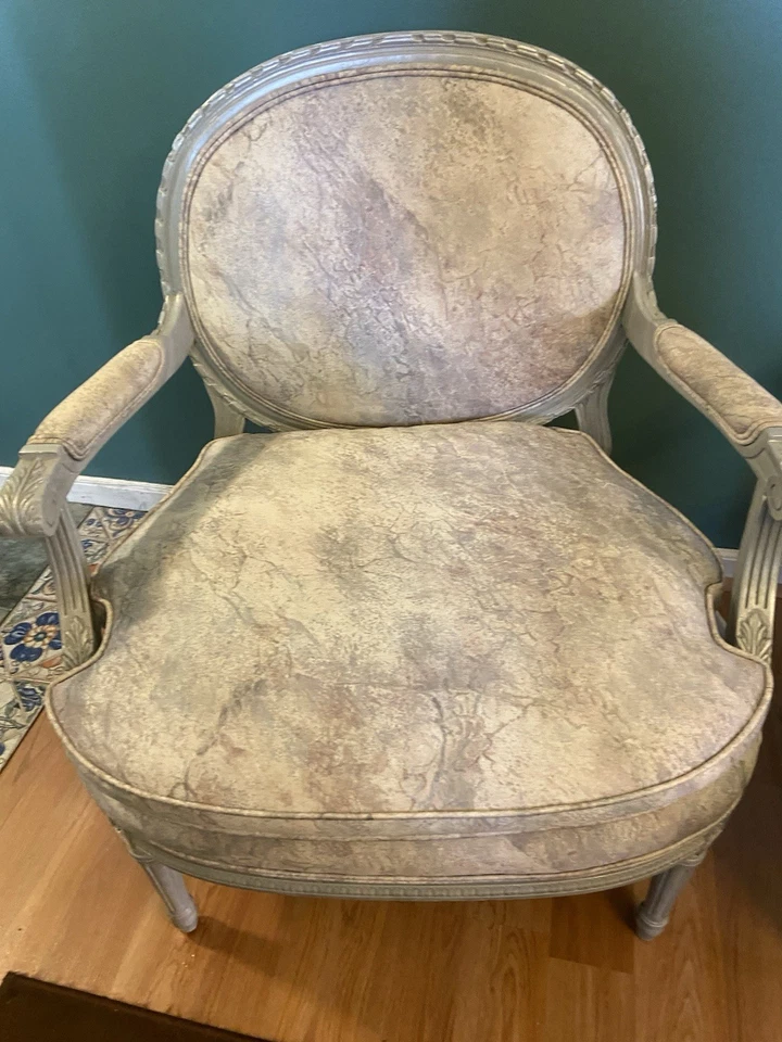 Cadeiras vintage francesas Louis XVI Bergere  - Imagem 2 de 4