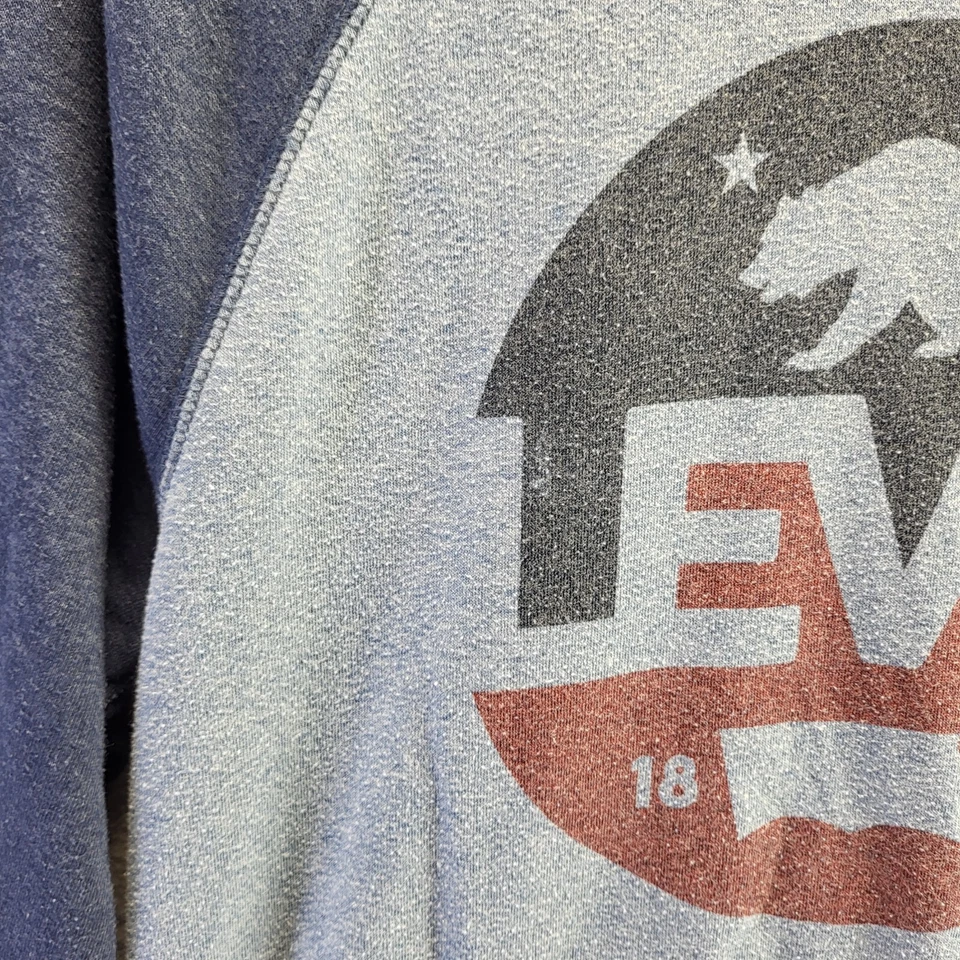 Sudadera con Capucha Levi's Para Mujer Mediana Azul Spellout Oso Logo Pullover Suéter Foto 4 de 4