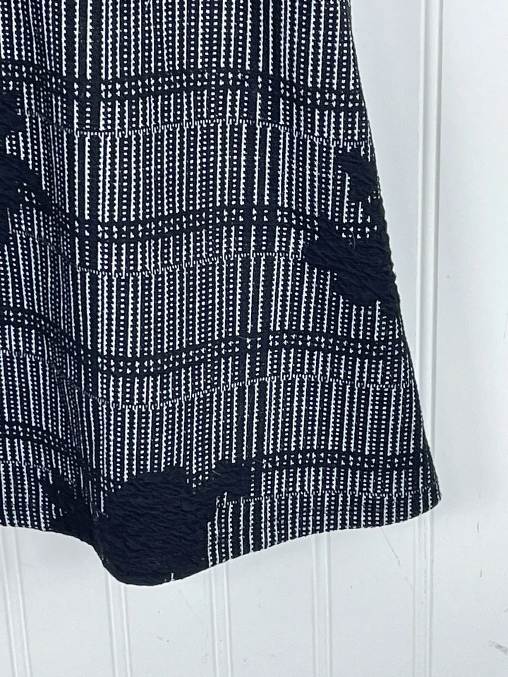 Nueva falda Margaret M para mujer XS negra tejida con textura línea A Foto 3 de 4