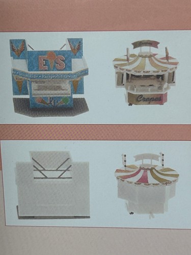 FAIRGROUNDS / CIRCUS PINEAPPLE JUICE & CANDY AMUSEMENT BOOTHS 70 pcs FALLER OOP - Picture 4 of 5