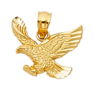 14K Gelbgold Adler Anhänger